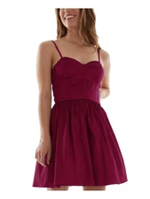 BCX DRESS Womens Pink Spaghetti Strap Party Fit + Flare Dress Juniors 7