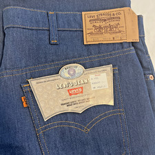 VTG Levi's 517 Mens Orange Tab USA NWT NOS Boot Cut Jeans 38x30 Levis Zip