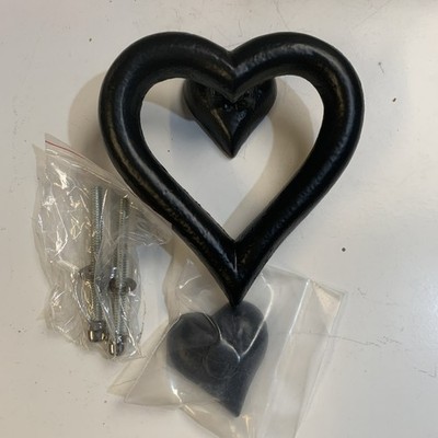 Herz Türklopfer - Mattschwarz Finish Love Heart ((266)
