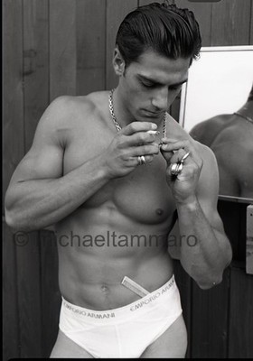 Beautiful image , Rare Photo of Actor / Super Model Michael Bergin / Signed 