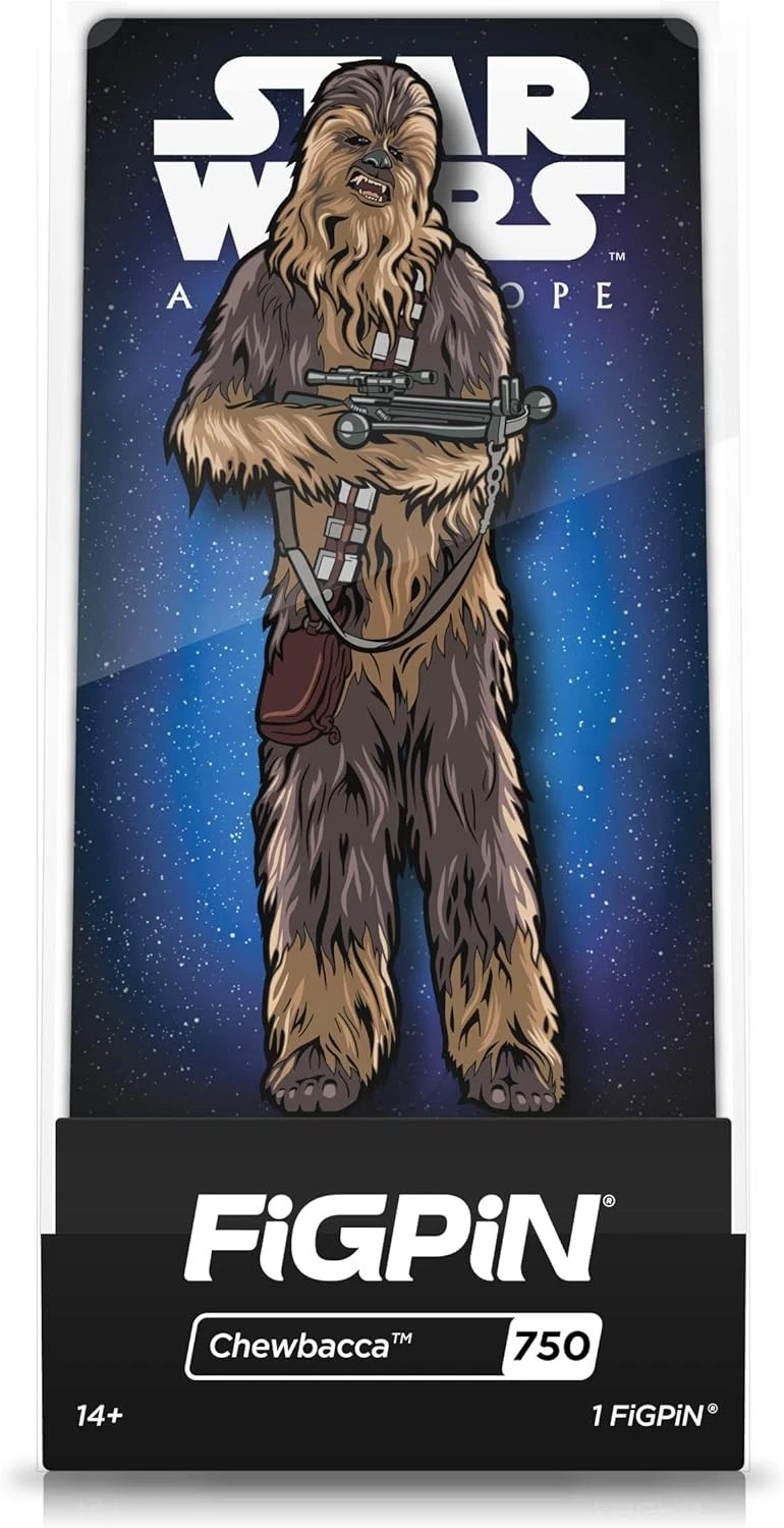FiGPiN Star Wars A New Hope CHEWBACCA #750 Collectable Pin in Case NEW FREE SHIP