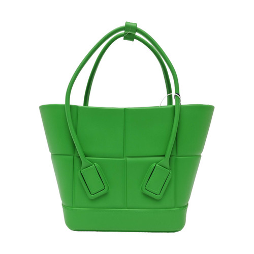 【Authentic】 BOTTEGA VENETA Arco Green Rubber Handbags (DDP)