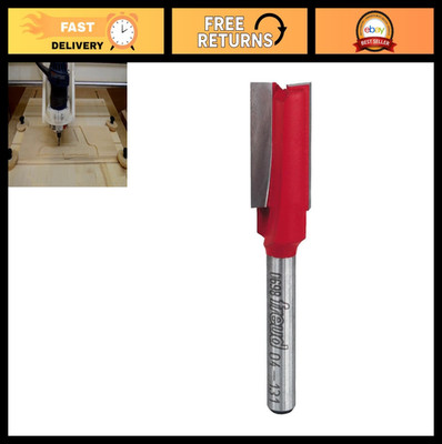 1/2'' Double Flute Straight Router Bit, 1/4'' Shank, 1-7/8'' Length, Woodworking To