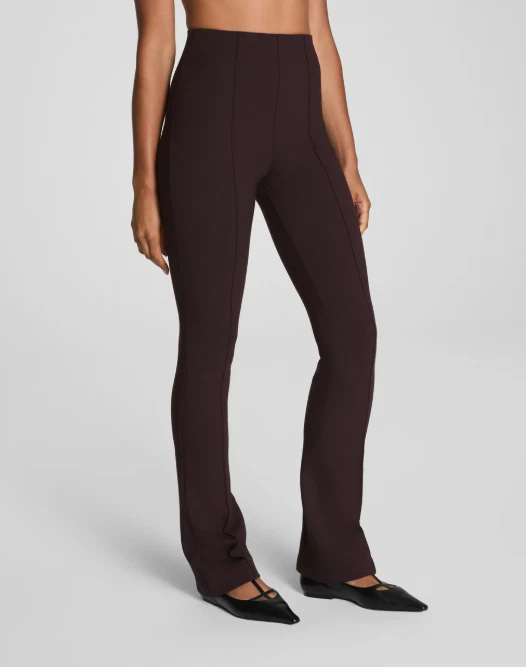 SPANXsupersmooth™ PerfectFit Ponte Micro Flare Pant - Truffle Brown (Petite) NEW - Image 2 of 4