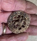 Large fancy brass "knight" jewelry item?-Found Ft. Craig New Mexico, in 1960's