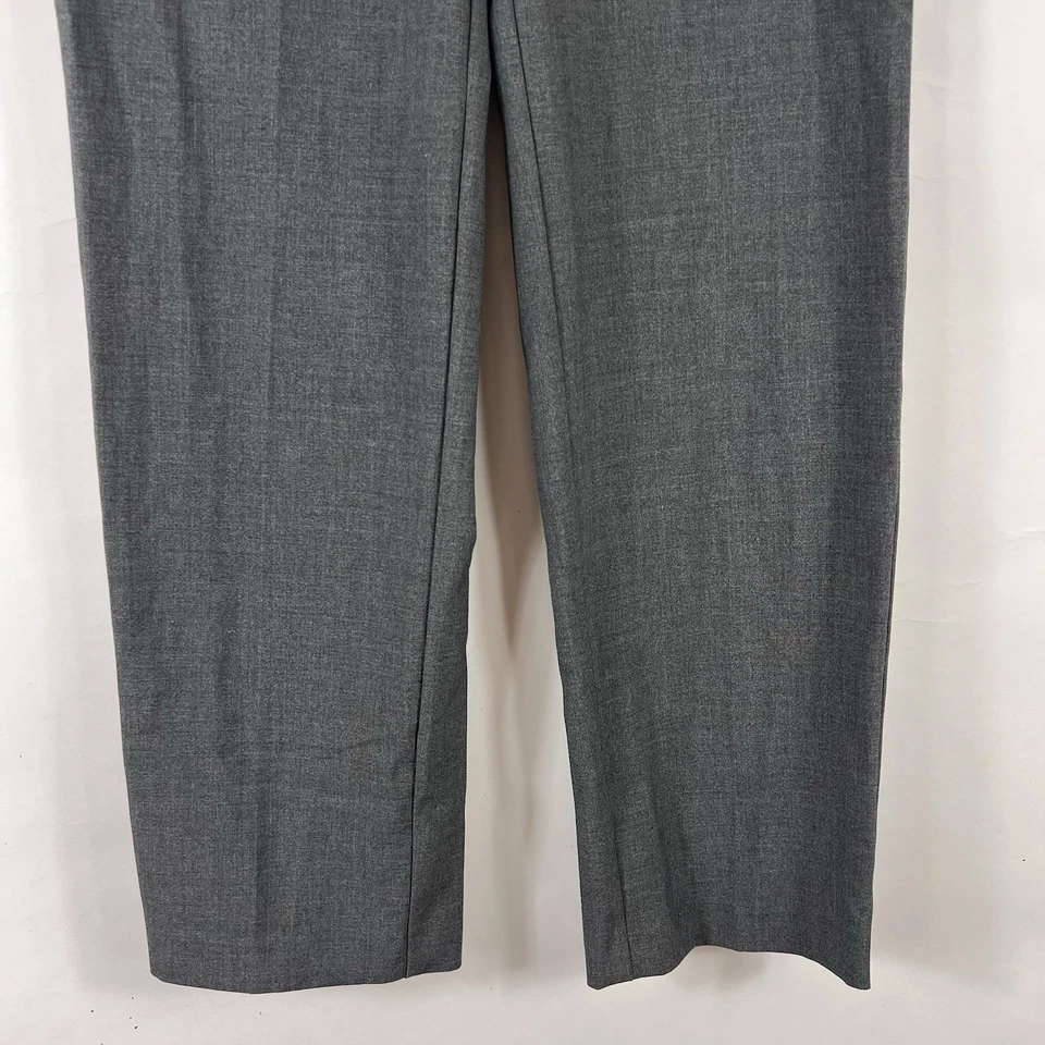 Pantalones de vestir Chaps jóvenes niñas talla 12 pierna recta tiro medio gris forrados Foto 3 de 4