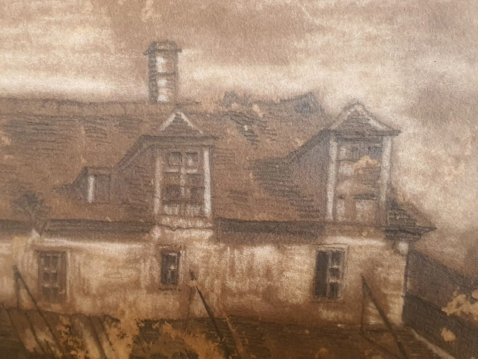 Fusain 1860 Signé et Daté Coup de Patte Exceptionnel - Photo 3/4