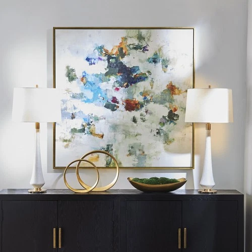 Uttermost 32330 Rock and Roll 50" x 50" Framed Abstract Painting - MultiColor - Picture 2 of 6