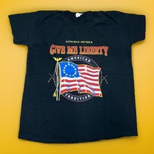 VTG 1996 Daytona Beach Bike Week American Flag T-Shirt Men Size Large USA MADE