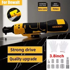 Brushless Cordless Electric Ratchet Wrench 3/8" For Dewalt 20V Li-Ion Battery