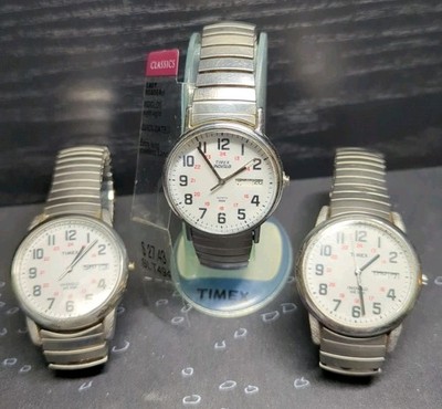 Lot of 3 Timex WR 30M Wrist Watch Indiglo Stainless Back U9 CR2016 Cell Speidel