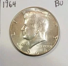 1964 KENNEDY Half Dollar 90% Silver, BU Uncirculated, JFK-64