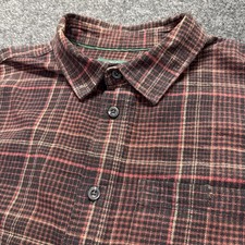 Woolrich Woolen Mills Men s XL Red Heavy Flannel Plaid Button Down Outdoors