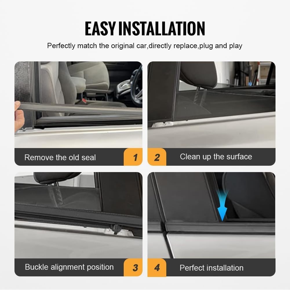 GZYF Window Weather Stripping, Window Seal Moulding Weatherstrip for Honda Civic