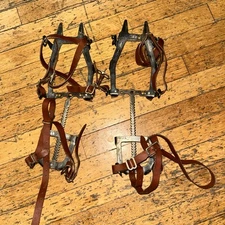 Vintage Salewa Crampons Ice Shoe Cleats West Germany Ice Climbing 12 Pts L 2