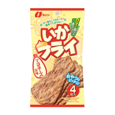 Japan Fried Squid Sheets Natori Squid Fry with Mayonnaise Flavor 4 Pieces×10bags