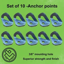 Set of 10 -Weld/Bolt Tie Down Anchors – Trailer, Truck Bed, Motorcycle, Anchor