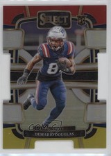 2023 Panini Select Concourse Red & Yellow Prizm Die-Cut Demario Douglas #68 5u3
