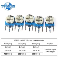 13 Values 100R~1M 101 102 103 104 1K 10K 100K Trim Pot Trimmer Potentiometer