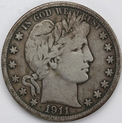 F 1911 Barber Half Dollar