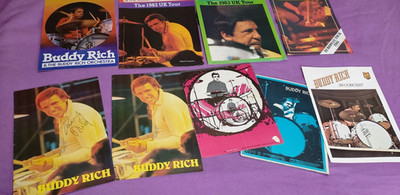 9 x SELTENE BUDDY RICH Konzertprogramme 70-80er Jahre mit Autogramm meist sehr guter Zustand -TEXT LESEN