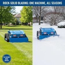 9HP Lawn Mower & Snow Blower, 2-in-1 Remote Control Gasoline Mowing Height 200mm