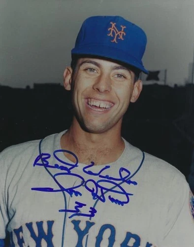 Signed 8x10 RON HUNT New York Mets Autographed photo - COA