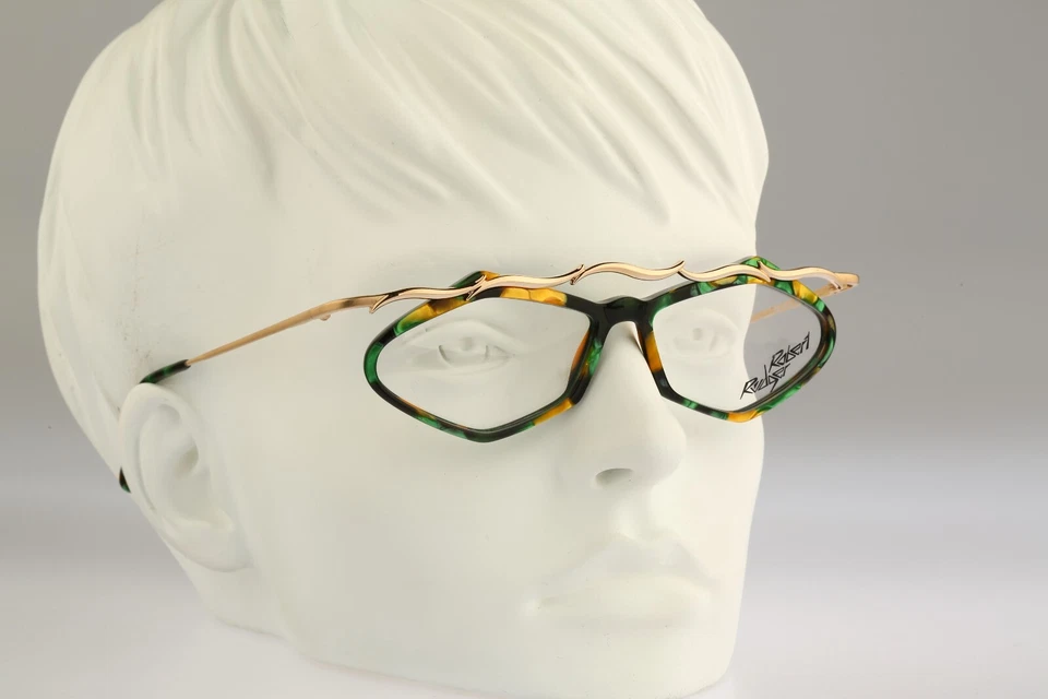 Robert Rudger 670 49, Vintage años 90 coloridos marcos de gafas hexagonales para mujer Nuevo de Lote Antiguo Foto 2 de 4