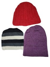 3 pcs winter Beanie hat set for women multicolor Pre-owned