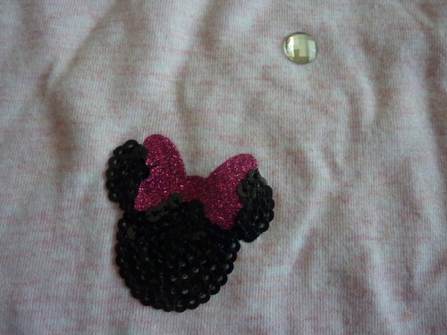 Disney Jumping Beans Minnie Mouse Sequin Glitter Top Girls Sz 4 - Picture 2 of 3