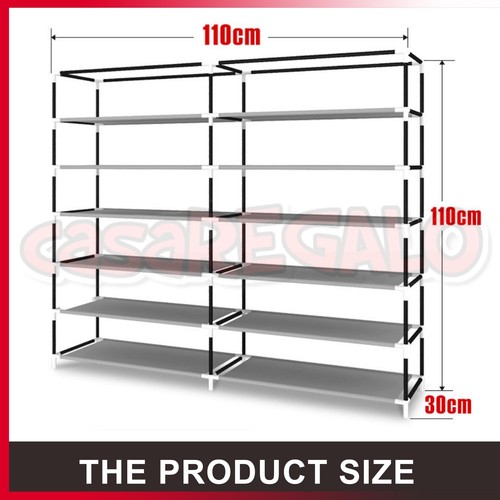 Shoe Rack Stackable Cabinet Storage Organiser Portable Wardrobe - Picture 15 of 26