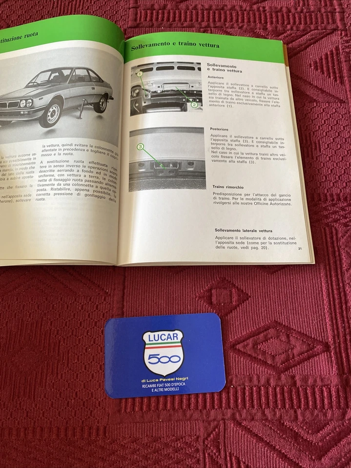 LIBRETTO USO E MANUTENZIONE LANCIA BETA Coupé H.P. EXECUTIVE SEGNI DEL TEMPO - Immagine 2 di 4