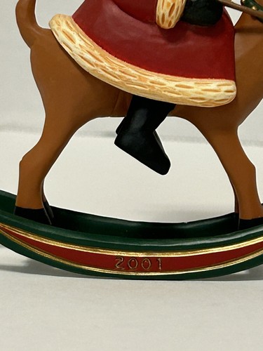 Lot Hallmark Keepsake Ornament 2001 Rocking Reindeer 2000 Kris Kringle Ski Santa - Picture 4 of 17