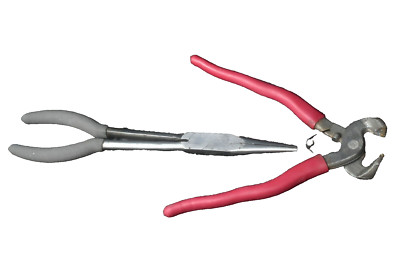 11.5'' Needle nose pliers with Another pair of open-end nippers 2pair OF PLIERS