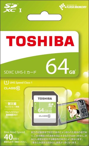 TOSHIBA SDXC Card 64GB Class 10 UHS-I compatible (maximum transfer speed 40MB/s) - Picture 7 of 10
