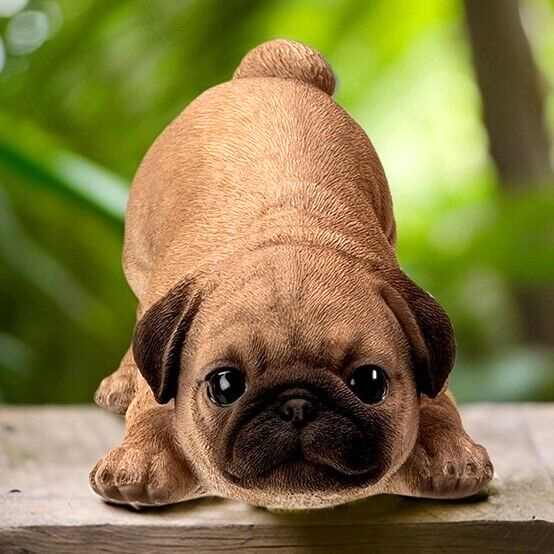✿ New PACIFIC GIFTWARE Dog Figurine Statue PUG PLAYING Sculpture Home Decor Doll