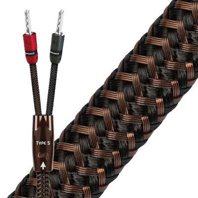 AudioQuest Type-5 Speaker Cables with Silver Banana Plugs - Pair (6 feet)