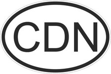 Adesivo adesivi sticker codice auto moto ritagliato nazioni ovale canada