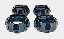 2020-2024 GMC Sierra HD Black Center Cap 84465268 Qty 4 Black w/ Black Logo OEM