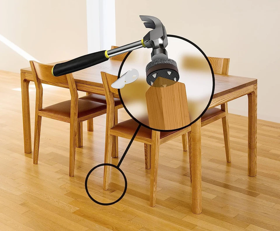 Protectores de piso para patas de silla Gorillafelt/silla de fieltro deslizables (juego de 16) fieltro tap-on Foto 3 de 4