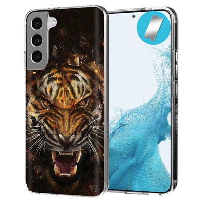 Cover Case for Samsung Galaxy S22 5G, Great Tiger, + Glass Protector