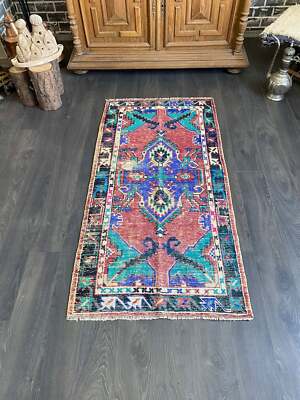 Pink Vintage Rug, Pink Area Rug , Turkish Area Rug , Handmade Oushak Rug ,