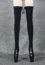 1/6 Female Black Over The Knee High Heel Boots For 12" PHICEN Figure Body New