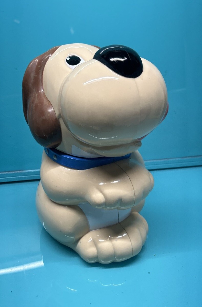 Vintage Cookie Jar Barking Dog Treat Jar 1990s Smiling Dog Barks