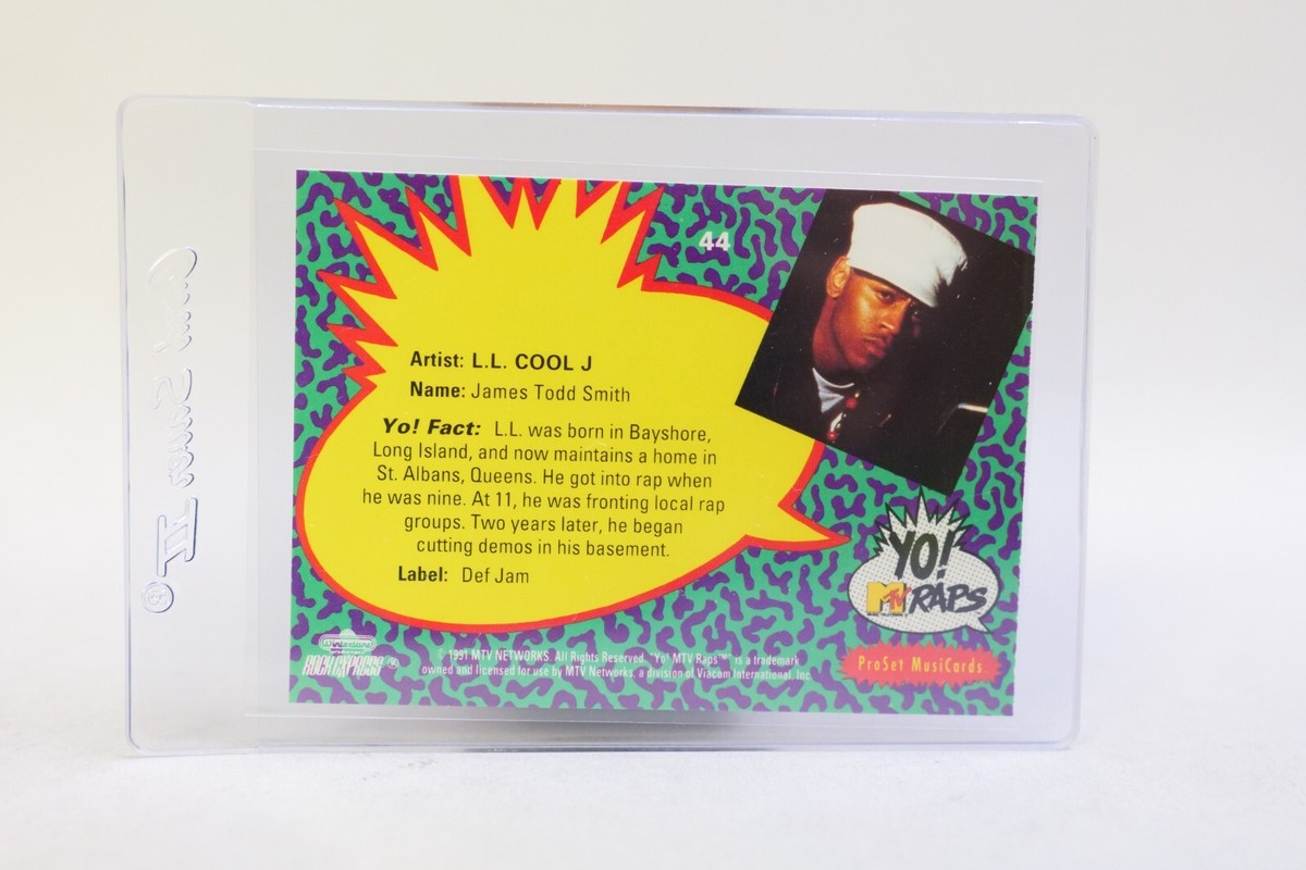 Yo MTV Raps LL COOL J Collectible CARD Series 1 #44 | eBay