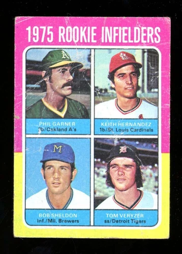 1975 Topps #623 Rookie IF Garner/Hernandez/Sheldon/Veryzer Low Grade JX5805