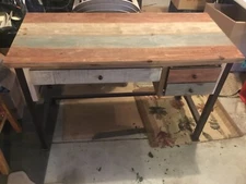 wood office desk with drawers