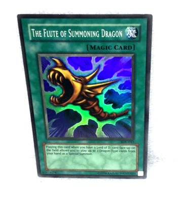 yugioh special summon dragon cards Vintage YUGIOH CARD THE FLUTE OF SUMMONING DRAGON (SDK-042) - YuGiOh Super  Rare