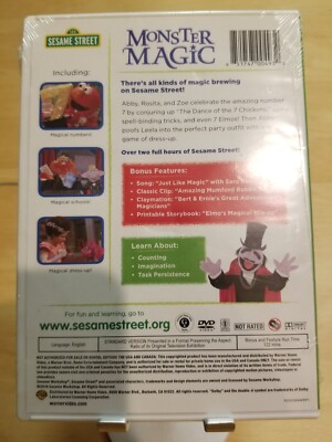 Sesame Street, Monster Magic, Muppets (DVD), New Factory Sealed