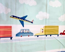 Transportation Border Print Michael Miller Cotton Fabric Cars Trucks